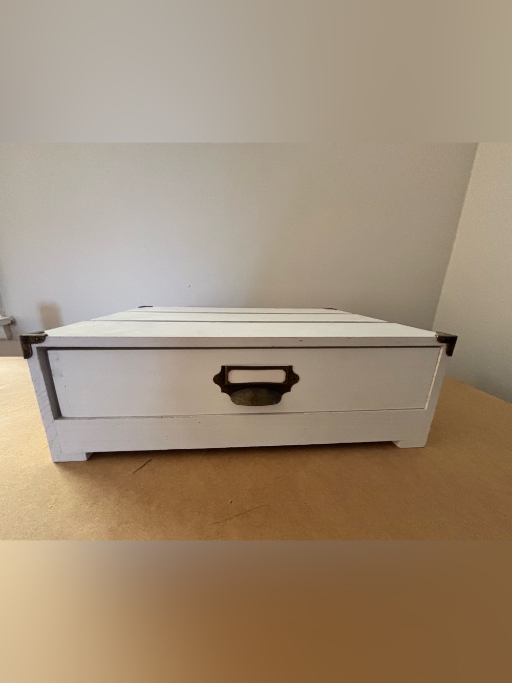 Threshold White Wooden Monitor Riser/Storage